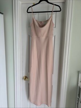 BHLDN Slip Midi Dress in Blush Pink